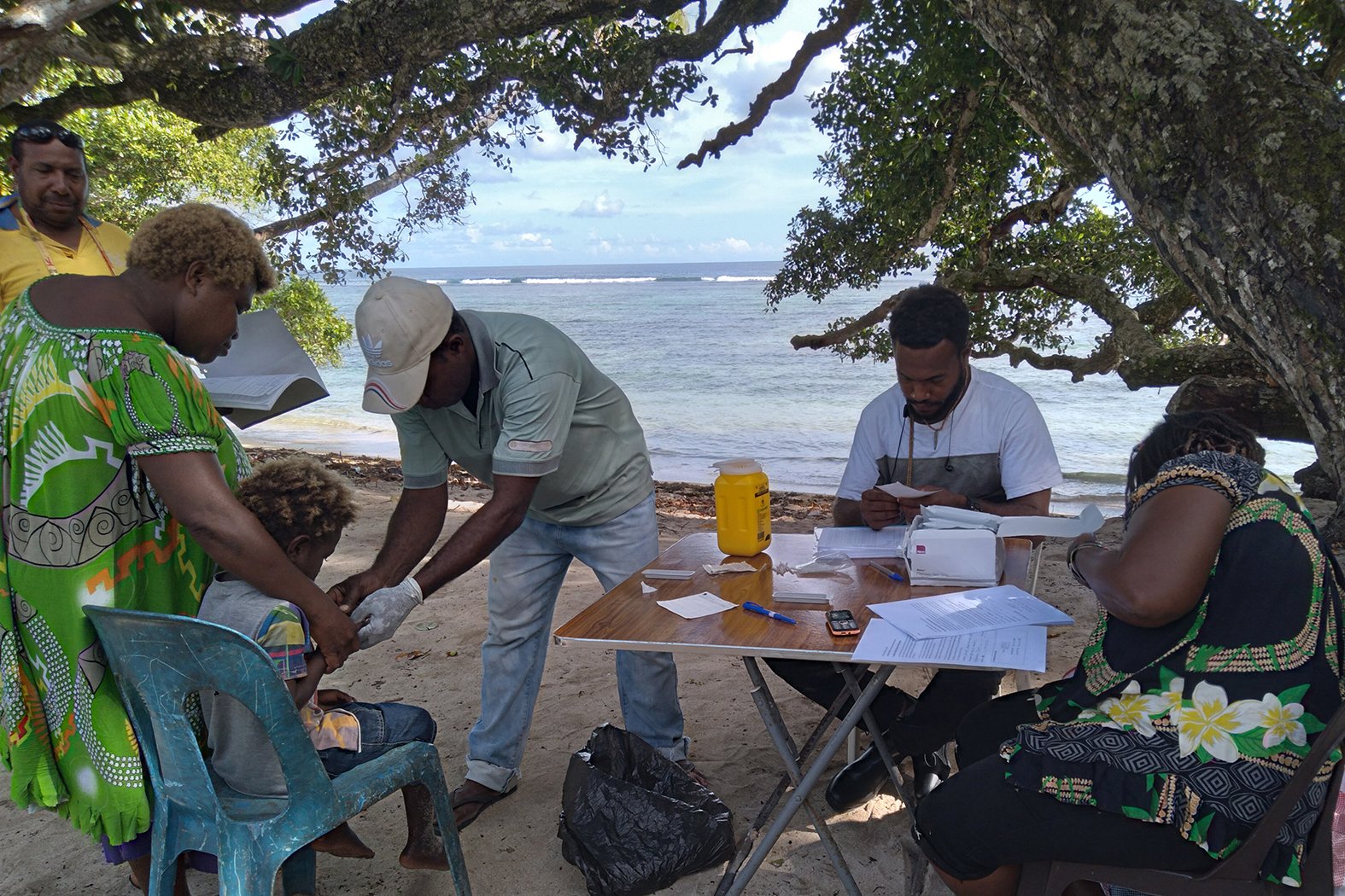 PNG-LF4 Mass Drug Administration campaign with the IDA (a combination of albendazole, DEC and ivermectin) triple therapy in the East New Britain Province, Papua New Guinea.