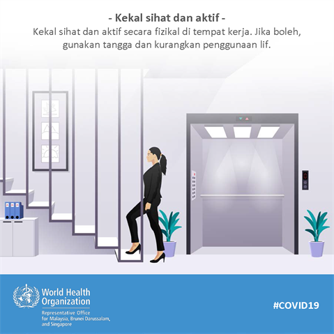 Stay healthy and active Infographic of text