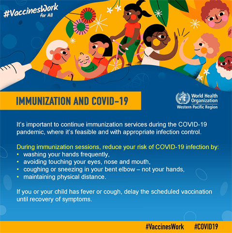 Continue immunization services Infographic of text