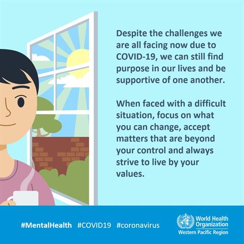 When faced with difficult situation, focus on what you can change, accept matters beyond your control Infographic of text